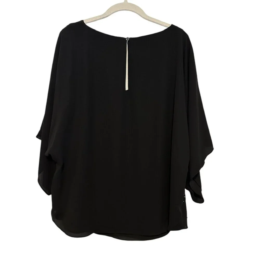 Whitehouse BlackMarket kimono sleeve starburst embellished blouse Size L - Picture 5 of 10
